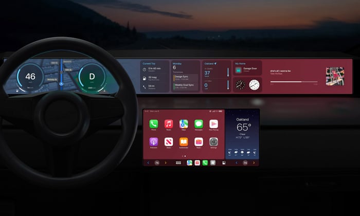 Tesla car dashboard with child-friendly AI interface